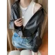 Solid Color Split-Joint Zipper Long Sleeves Loose Lapel Jackets&Coats