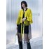 Stylish Split-Joint With Pocket Mesh Buttoned Stand Collar Long Sleeves Jacket Outwear