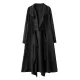 Loose Long Sleeves Drawstring Split-Joint Lapel Trench Coats