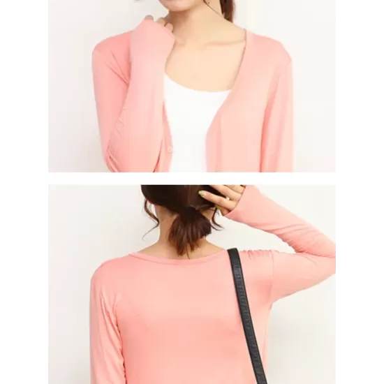 Casual Loose Long Sleeves Solid Color Outerwear