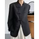 Vintage Loose Black White Buttoned Blazer