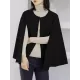 Casual Loose Solid Color Round-Neck Cape Outerwear