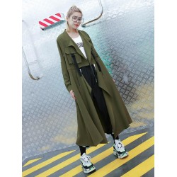 Light Loose Solid Trench Coat