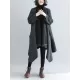 Thicken Gray Long Sleeve Coat Outerwear