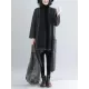 Thicken Gray Long Sleeve Coat Outerwear