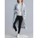 Casual Loose Long Sleeves Solid Color Hooded Outerwear