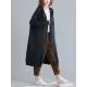 Casual Loose Long Sleeves Solid Color Hooded Outerwear