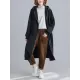 Casual Loose Long Sleeves Solid Color Hooded Outerwear