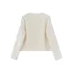 Original Creation Long Sleeves Loose Buttoned Solid Color Round-Neck Outerwear