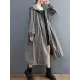 Casual Loose Solid Color Zipper Drawstring Long Sleeves Hooded Trench Coat