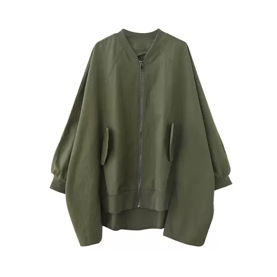 Original Solid Irregularity Flight Jacket