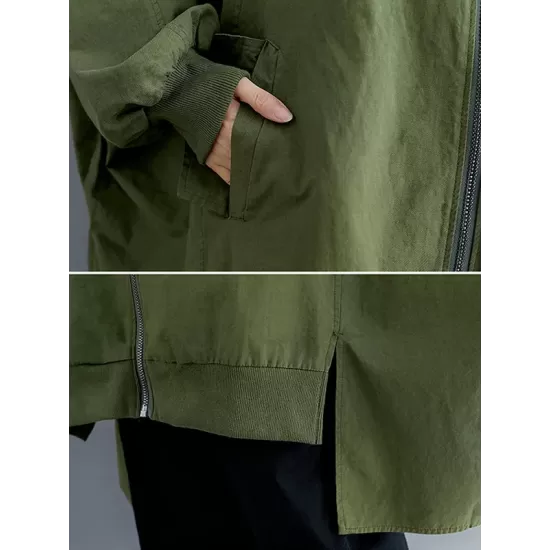 Original Solid Irregularity Flight Jacket