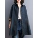 Split-Joint Long Sleeves Loose Lapel Outerwear