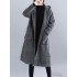 Loose Plaid Woolen Hood Coat