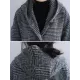 Loose Plaid Woolen Hood Coat