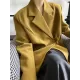 Urban Long Sleeves Loose Solid Color Pin Lapel Collar Suit Outerwear