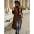 Casual Sleeveless Loose Solid Color Lapel Collar Coat