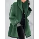 Buttoned Long Sleeves Stand Collar Outerwear Coats