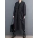 Drawstring Pockets Long Sleeves Loose Lapel Trench Coats