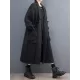 Drawstring Pockets Long Sleeves Loose Lapel Trench Coats