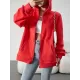 Drawstring Zipper Long Sleeves Loose Hooded Outerwear Jackets