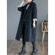 Buttoned Pockets Long Sleeves Loose Notched Collar Trench Coats