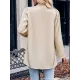 Solid Color Long Sleeves Loose Collarless Outerwear