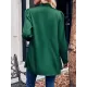 Solid Color Long Sleeves Loose Collarless Outerwear