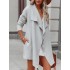 Solid Color Batwing Sleeves Long Sleeves Lapel Outerwear