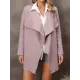 Solid Color Batwing Sleeves Long Sleeves Lapel Outerwear