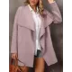 Solid Color Batwing Sleeves Long Sleeves Lapel Outerwear