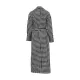 Houndstooth Split-back Split-Joint Tied Waist Long Sleeves Loose Lapel Trench Coats