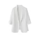 Solid Color Split-Side Sun Protection Long Sleeves Loose Notched Collar Outerwear Blazer