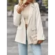 Solid Color Split-Joint Long Sleeves Loose Lapel Outerwear Blazer