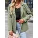 Solid Color Split-Joint Long Sleeves Loose Lapel Outerwear Blazer