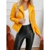 Split-Joint Zipper Long Sleeves Mock Neck Outerwear PU Jackets