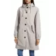 Buttoned Drawstring Elasticity Hooded Pockets Split-Back Waterproof Long Sleeves Loose High-Neck Trench Coats