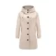 Buttoned Drawstring Elasticity Hooded Pockets Split-Back Waterproof Long Sleeves Loose High-Neck Trench Coats