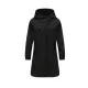 Buttoned Drawstring Elasticity Hooded Pockets Split-Back Waterproof Long Sleeves Loose High-Neck Trench Coats