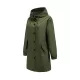 Buttoned Drawstring Elasticity Hooded Pockets Split-Back Waterproof Long Sleeves Loose High-Neck Trench Coats