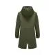 Buttoned Drawstring Elasticity Hooded Pockets Split-Back Waterproof Long Sleeves Loose High-Neck Trench Coats