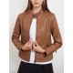 Buttoned Pockets Split-Joint Zipper Long Sleeves Plus Size Stand Collar Outerwear Jackets