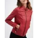 Buttoned Pockets Zipper Long Sleeves Plus Size Stand Collar Outerwear Jackets