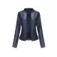 Buttoned Pockets Zipper Long Sleeves Plus Size Stand Collar Outerwear Jackets