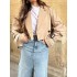 Split-Joint Long Sleeves Loose Lapel Jackets