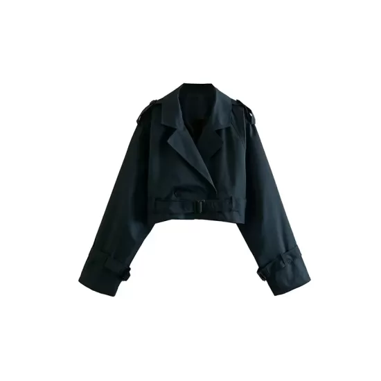 Split-Joint Long Sleeves Loose Lapel Jackets