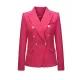 Buttoned Long Sleeves Notched Collar Outerwear Blazer