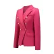 Buttoned Long Sleeves Notched Collar Outerwear Blazer