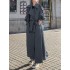 Buckle Buttoned Split-Back Tied Waist Long Sleeves Loose Lapel Trench Coats Outerwear