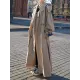 Buckle Buttoned Split-Back Tied Waist Long Sleeves Loose Lapel Trench Coats Outerwear